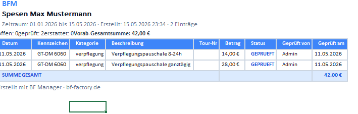Steuerberater-Excel-Export im DATEV-Format